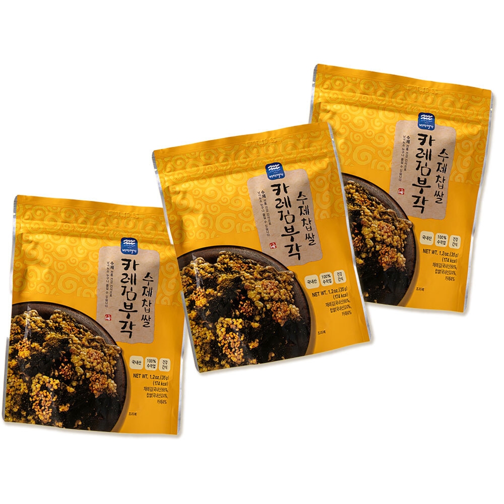 수제찹쌀카레 김부각 35g*3봉 가격 비교 완도명가 수제찹쌀카레 김부각 35g*3봉