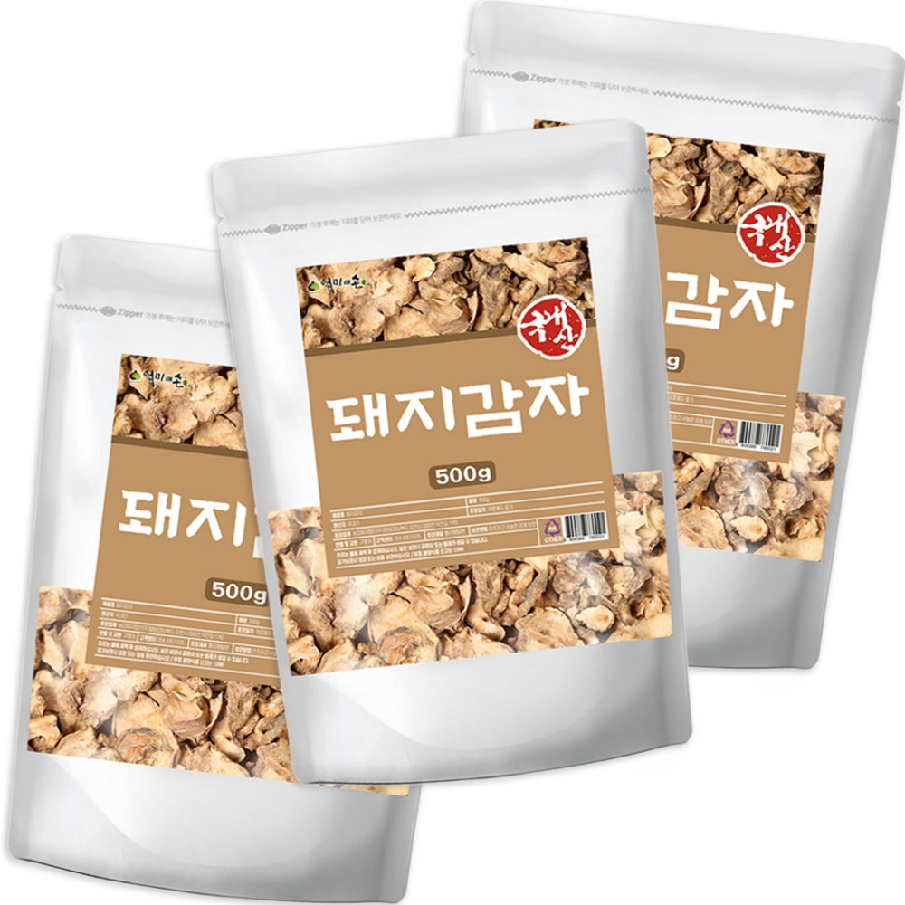 엄마애손 국산 말린 돼지감자 500g*3팩
