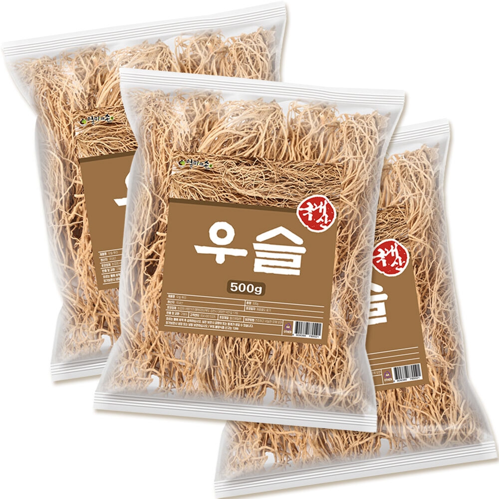 엄마애손 국내산 우슬 500g*3팩