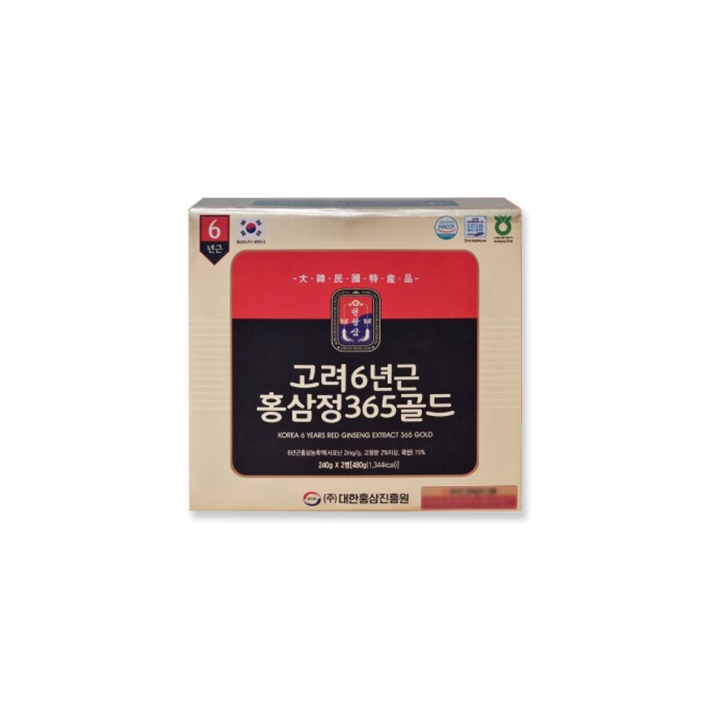 고려6년근 홍삼정365골드 480g 가격 비교 대한홍삼진흥원 고려6년근 홍삼정365골드 480g