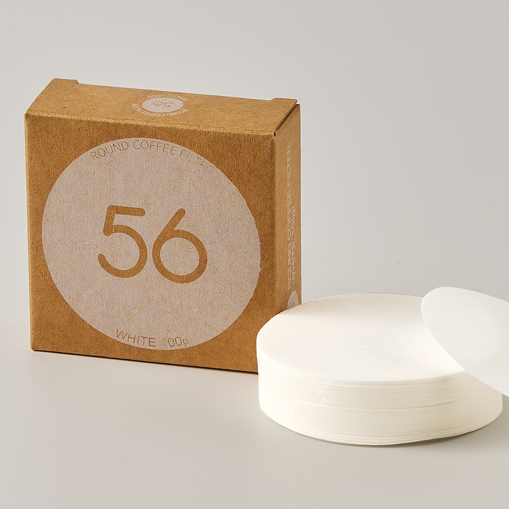 빈플러스 원형 커피 필터 여과지 56mm 100매 화이트