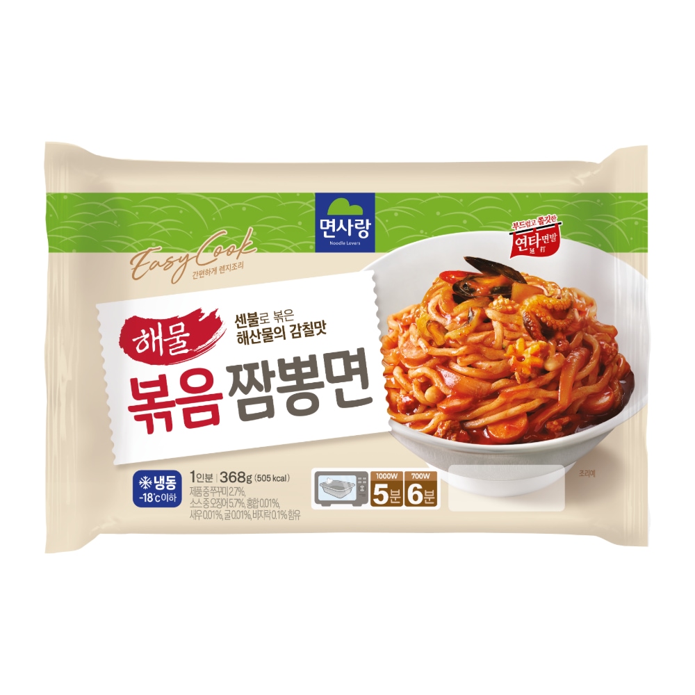 면사랑 볶음짬뽕면 1인분 (냉동)