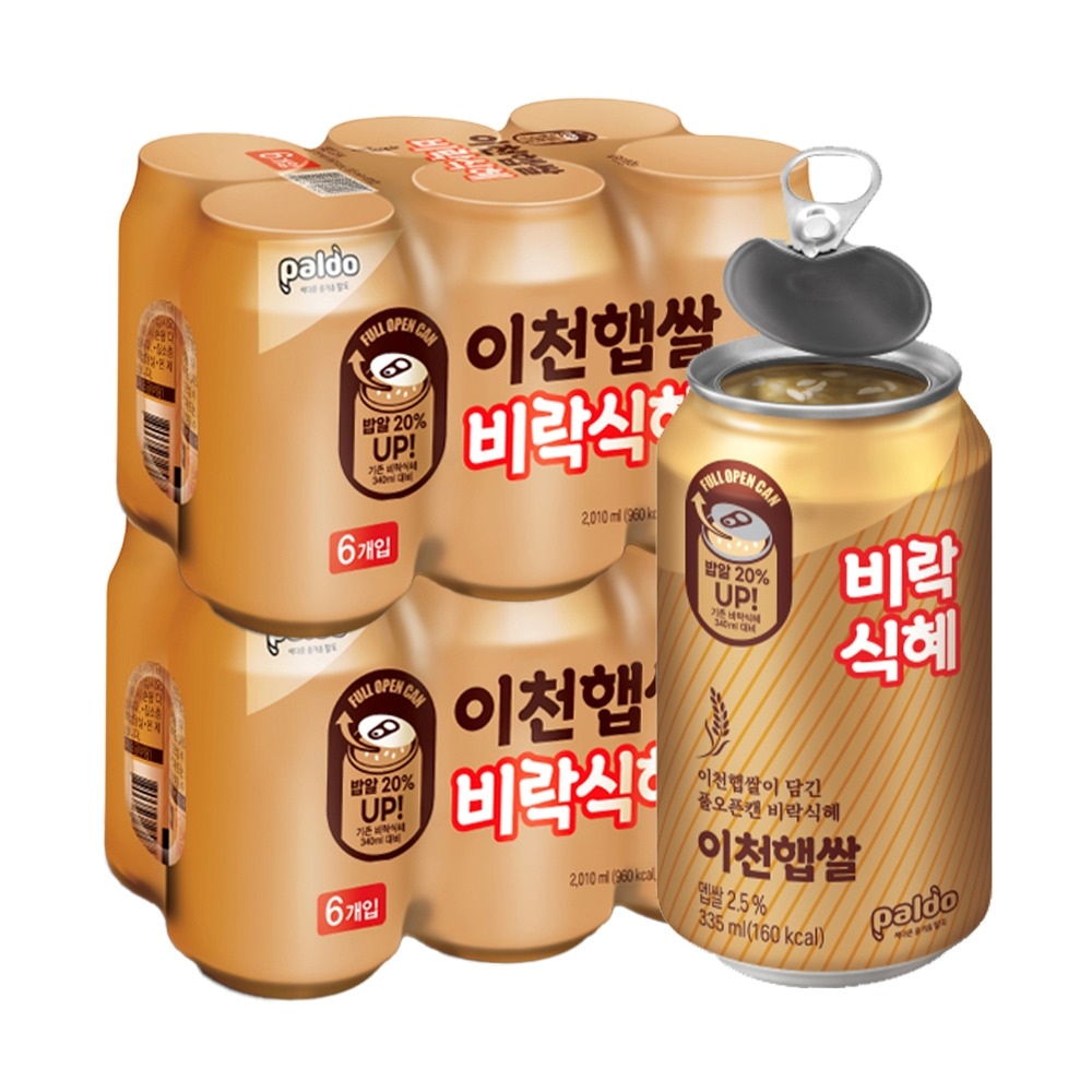 팔도 이천햅쌀 비락식혜 335ml*12캔