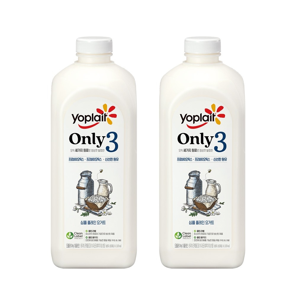 요플레 Only3 플레인 요거트 1.8L 2병 가격 비교 빙그레 요플레 Only3 플레인 요거트 1.8L 2병