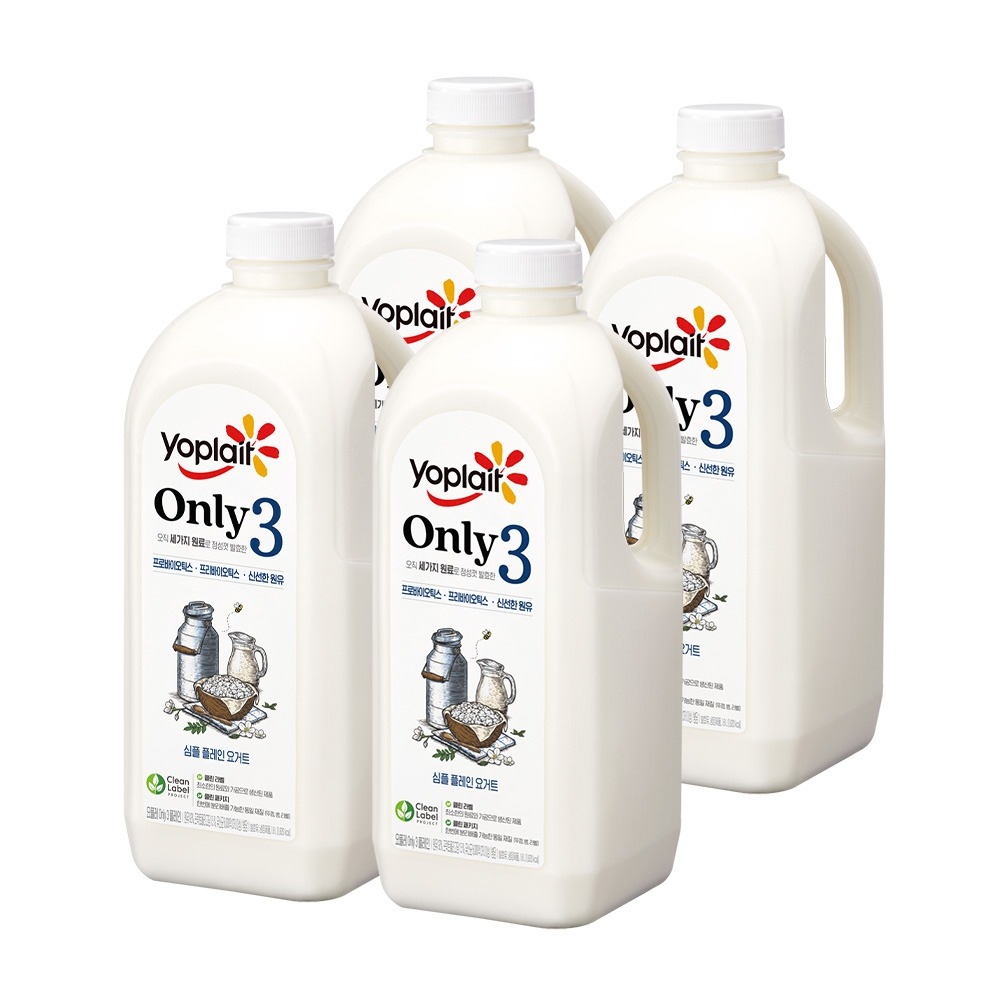 요플레 Only3 플레인 요거트 1.8L 4병 가격 비교 빙그레 요플레 Only3 플레인 요거트 1.8L 4병