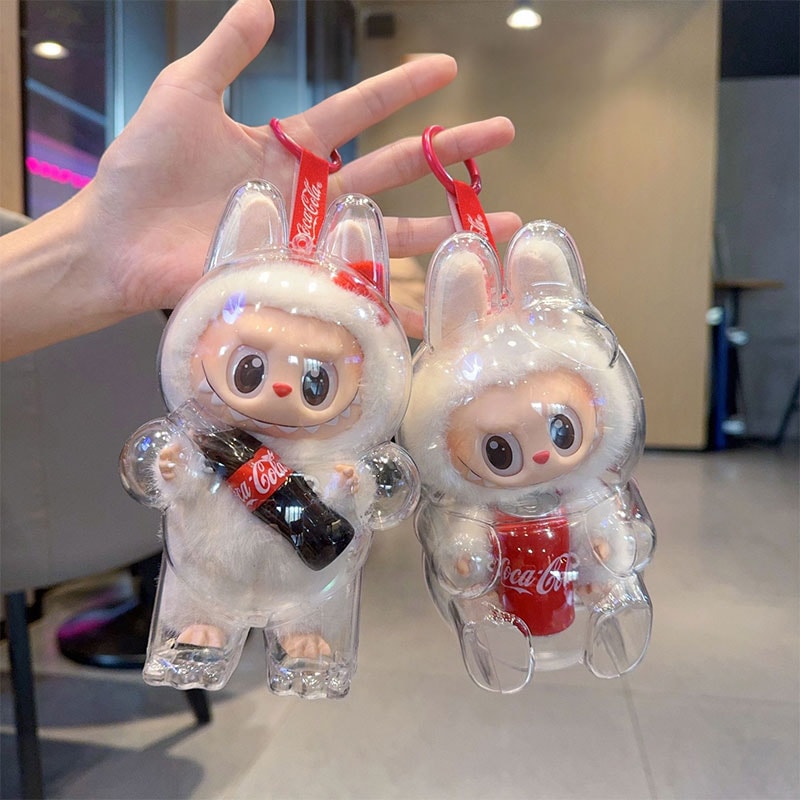 오늘의집 느낌상점 라부부 투명 케이스 키링 보호 전용 아크릴 인형 악세사리 커버 가방 꾸미기 백참 백꾸