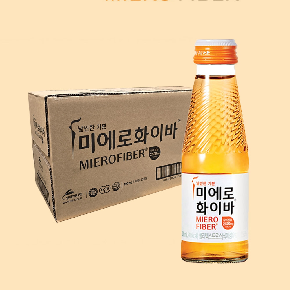 현대약품 미에로화이바 100ml x 100병 식이섬유음료 가격 비교 현대약품(주) 현대약품 미에로화이바 100ml x 100병 식이섬유음료