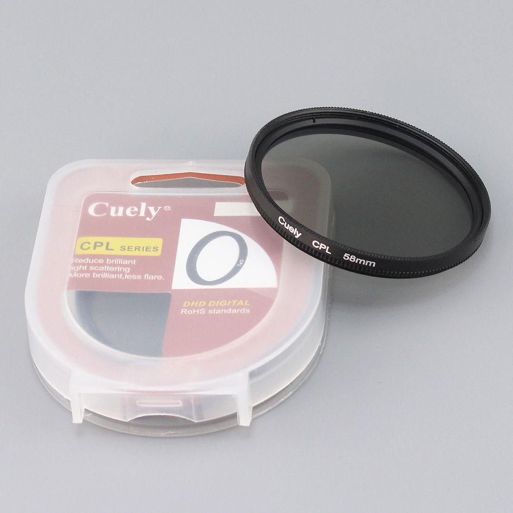 46mm Cuely CPLフィルター偏光レンズDSLR カメラ カムコーダー