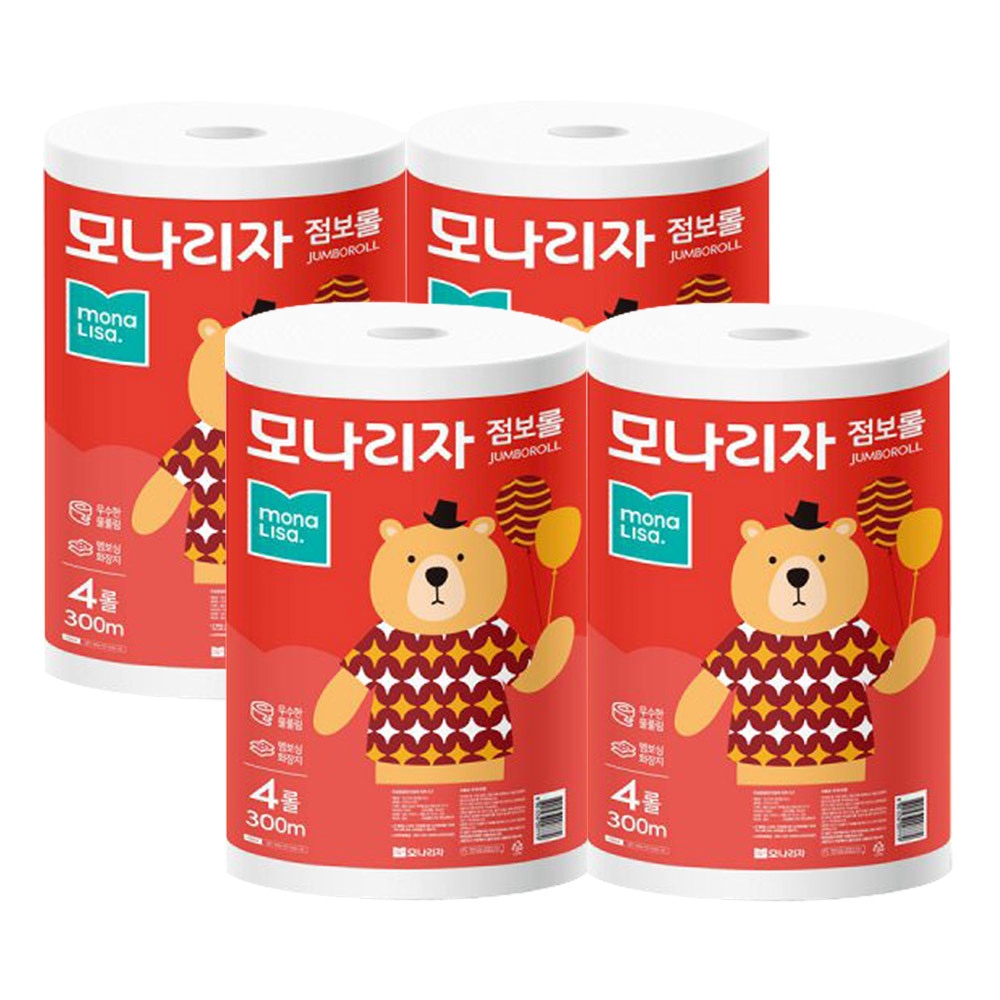모나리자 점보롤 화장지 2겹 300m 4롤 4팩 가격 비교 모나리자 모나리자 점보롤 화장지 2겹 300m 4롤 4팩