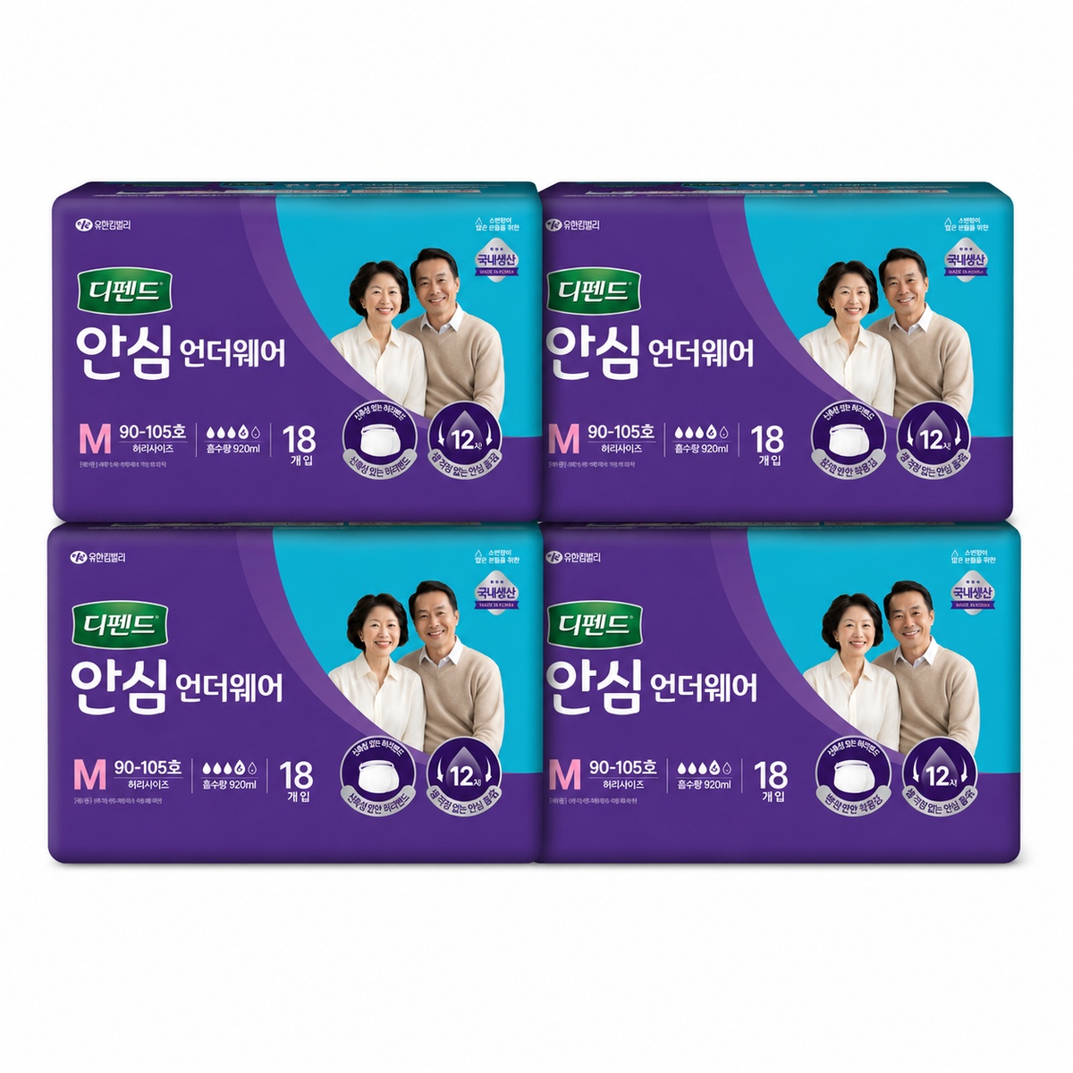 디펜드 언더웨어 안심 중형 M 18개입 x4팩