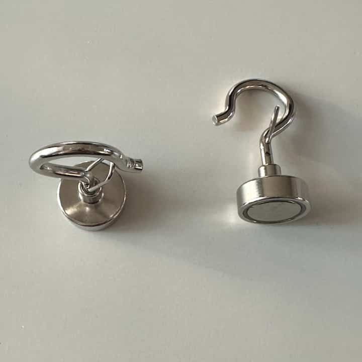 ネオジムマグネット フックホルダー 壁掛け 2個セット