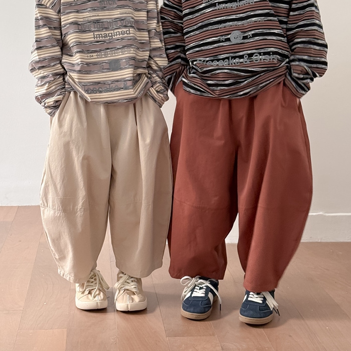 베이비맥스 레인 솔리드 배기 밴딩 팬츠 R13462