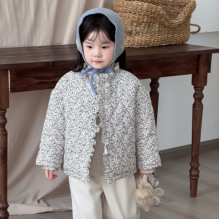베이비맥스 레리 플라워 프릴 패딩 점퍼 R15575