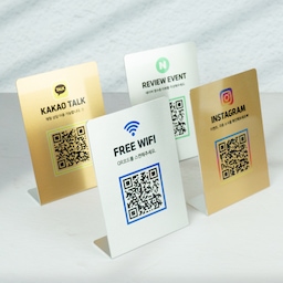 QR 큐알코드 네이버 영수증 리뷰 이벤트 안 내판 인스타 와이파이 계좌번호