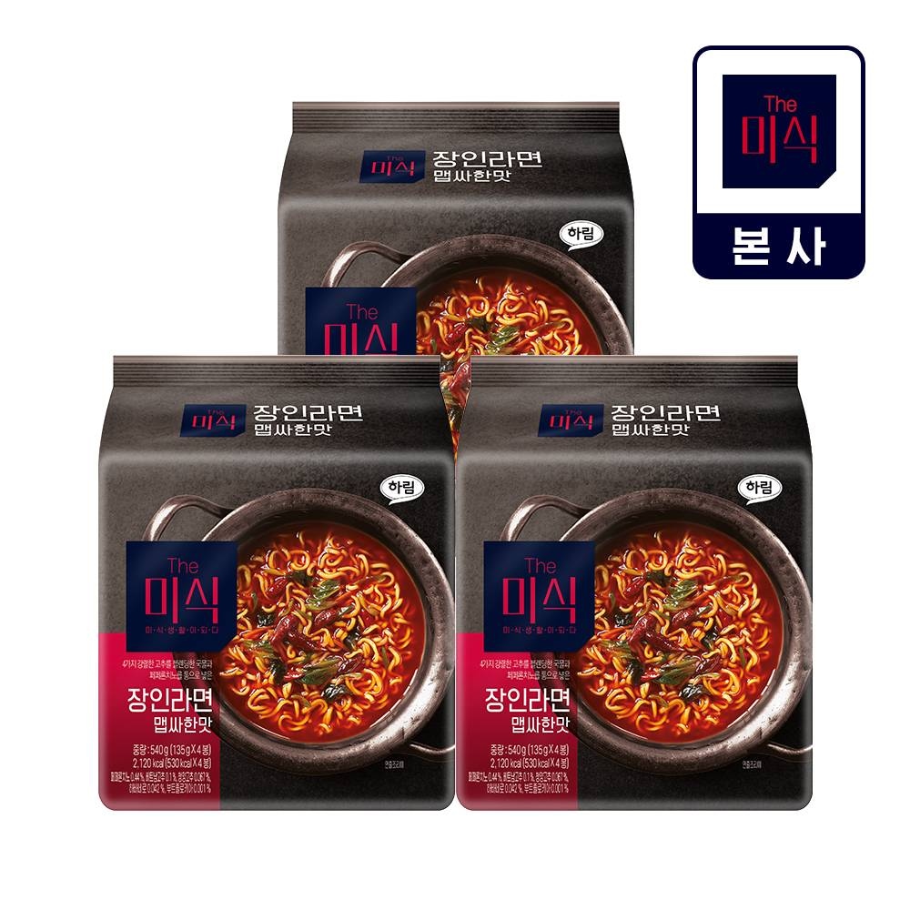 The미식 장인라면 맵싸한맛 (135gX32개입) 가격 비교 the미식 The미식 장인라면 맵싸한맛 (135gX32개입)