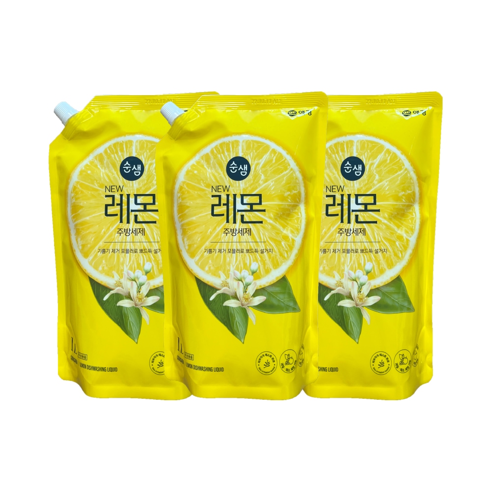 레몬 주방세제 리필 1L x 3개 가격 추이 순샘 레몬 주방세제 리필 1L x 3개 - 최저가 10,400원