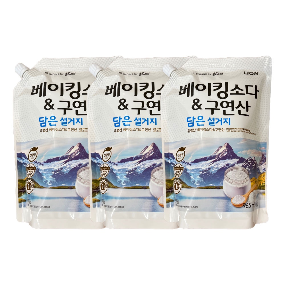 베이킹소다&구연산 담은 설거지 1kg x 3개 주방세제 리필 가격 추이 참그린 베이킹소다&구연산 담은 설거지 1kg x 3개 주방세제 리필 - 최저가 10,800원
