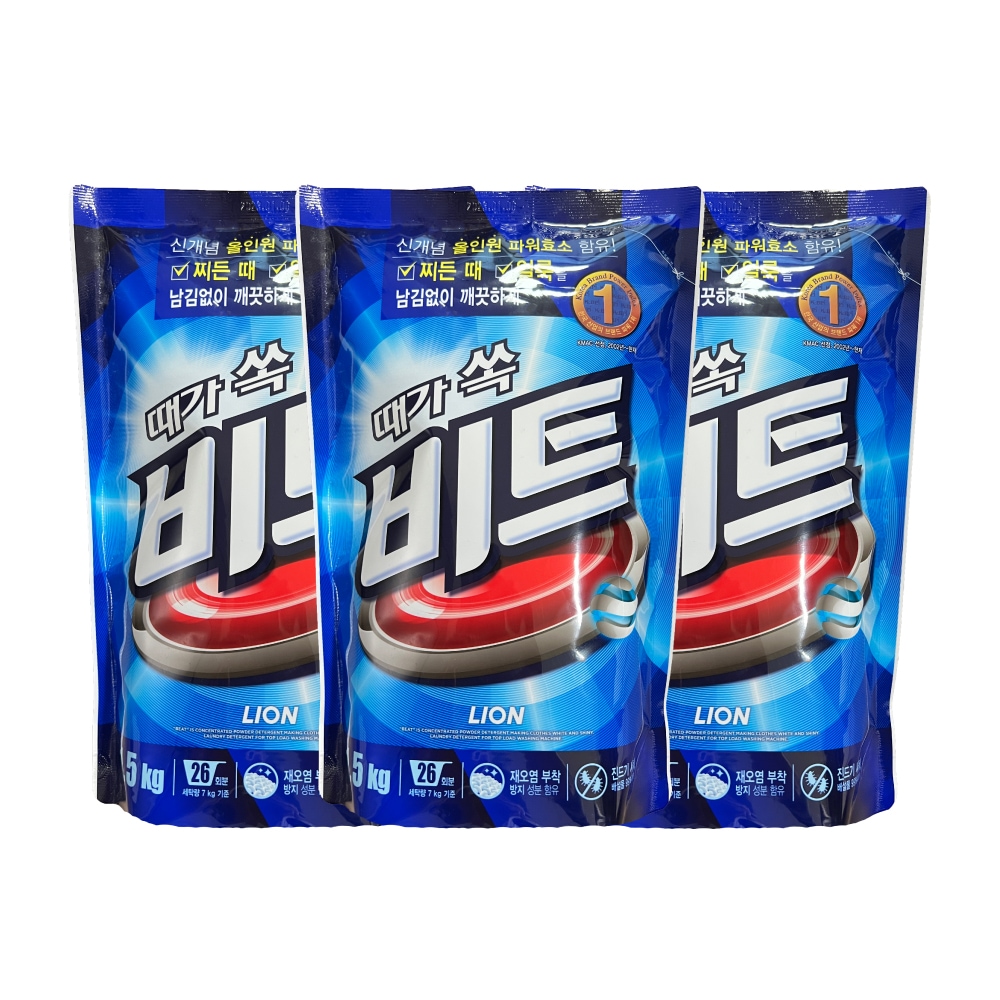 비트 가루세제 리필 1.5kg x 3개 일반용