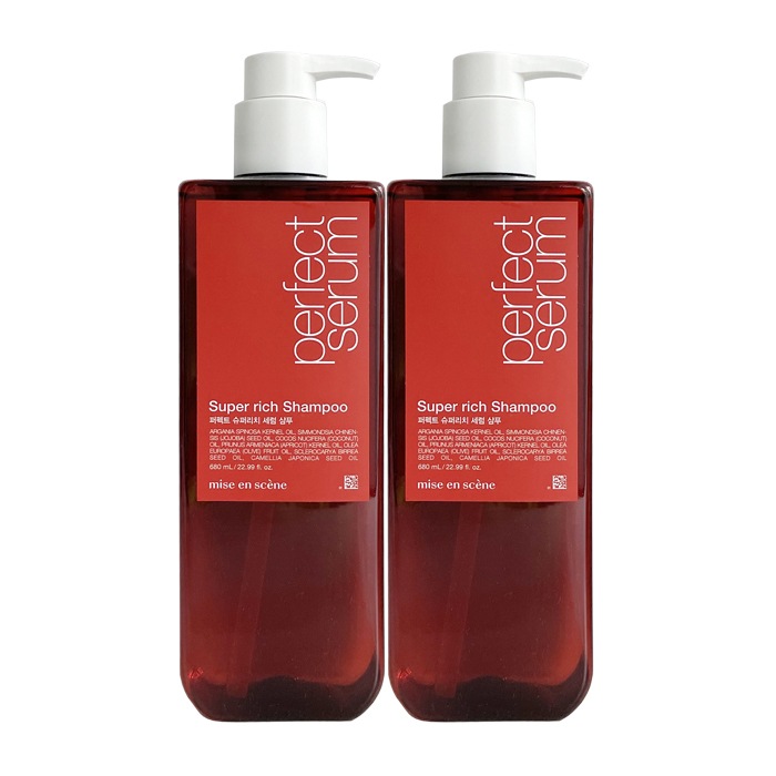 퍼펙트 슈퍼리치 세럼 샴푸 680ml x2