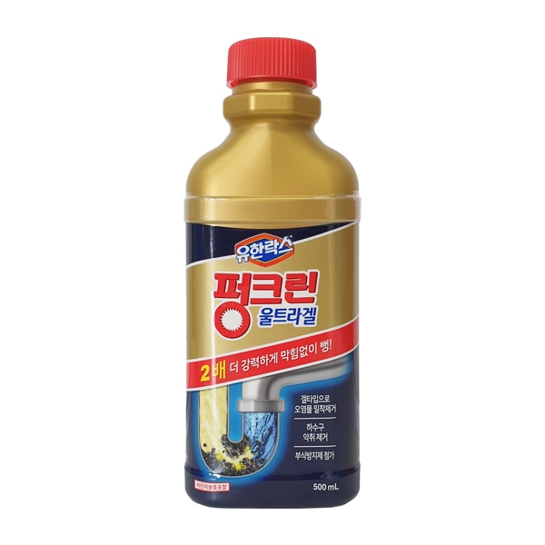 펑크린 울트라겔 배수구세정제 500ml /막힘제거/악취제거 가격 비교 유한락스 펑크린 울트라겔 배수구세정제 500ml /막힘제거/악취제거
