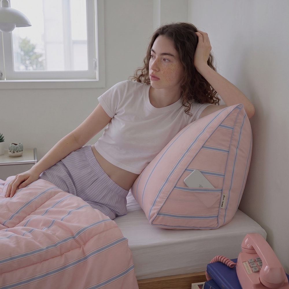 애프터홈 메이트 다용도 워싱 삼각 등받이 쿠션(솜포함) 18colors