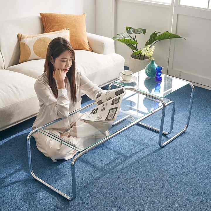 Ballen 強化ガラス ローテーブル［2サイズ］