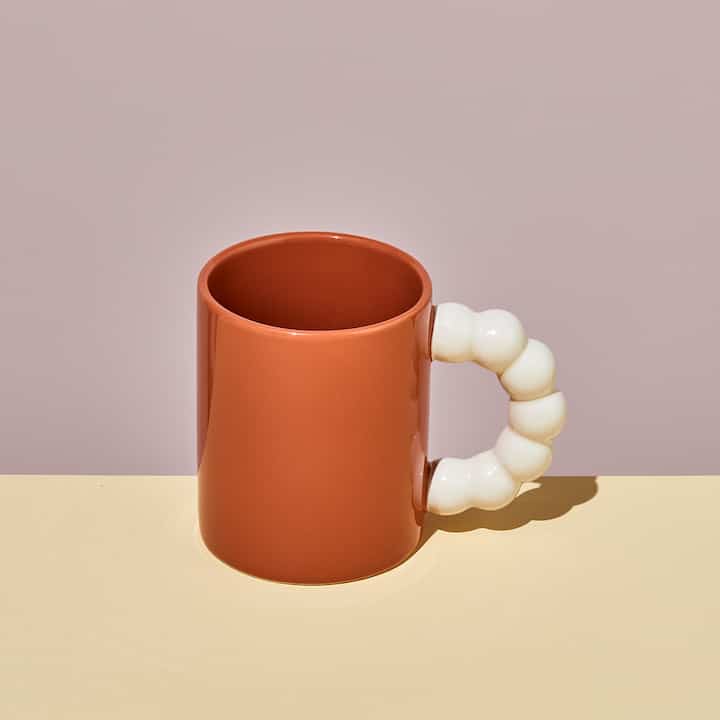 トゥン ビーズ ハンドル付きマグカップ アイボリー