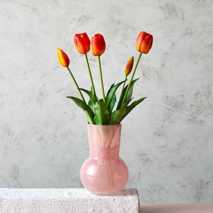 チューリップ ブッシュ 5個セット 41cm オレンジ