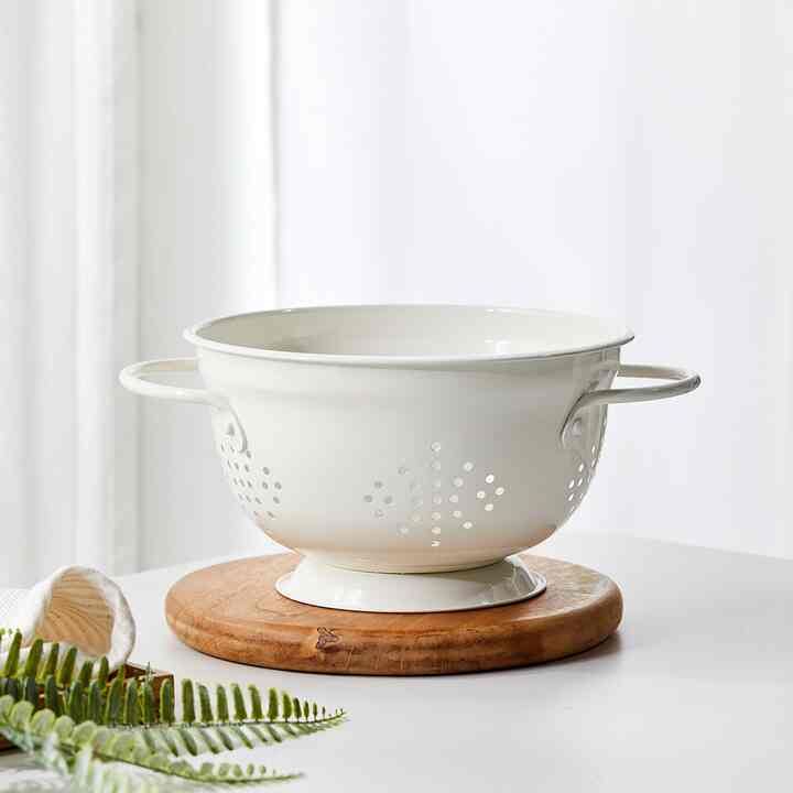 オールカラー ステンレス 水切りボウル M 22cm アイボリー