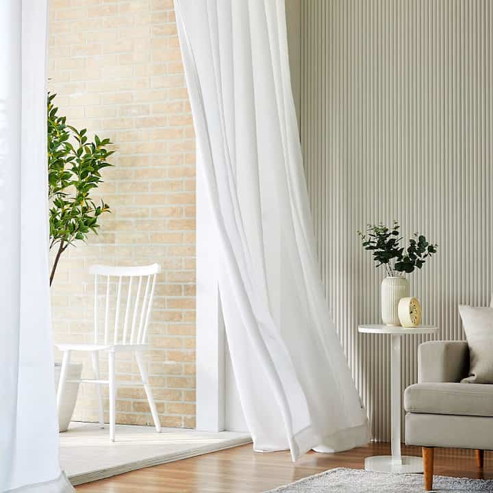 Rena シフォンカーテン 220x235 1P 