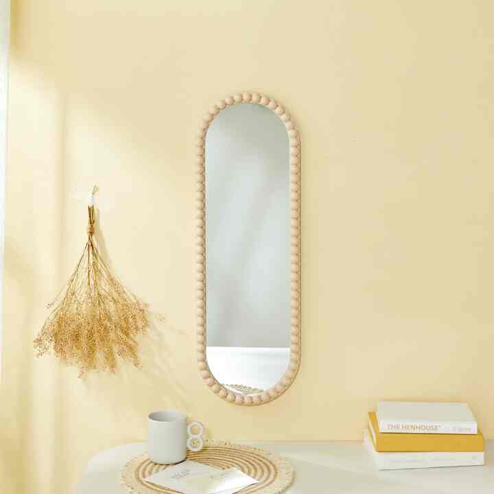 バブル 壁掛けミラーL クリーム