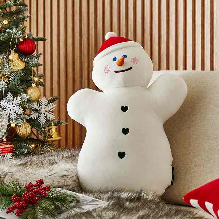モチモチ クッション Blue eyes Snowman
