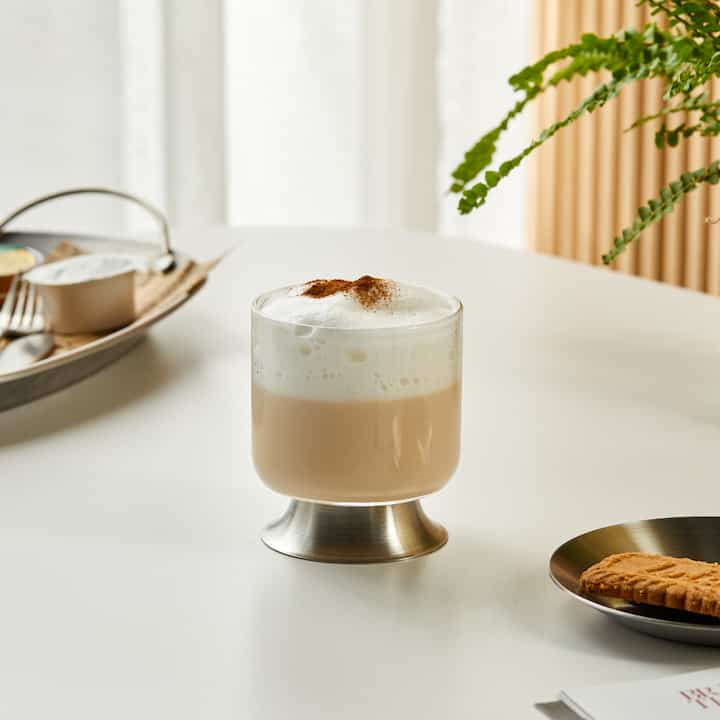 ステンレス脚付き 耐熱ガラスカップ 250ml