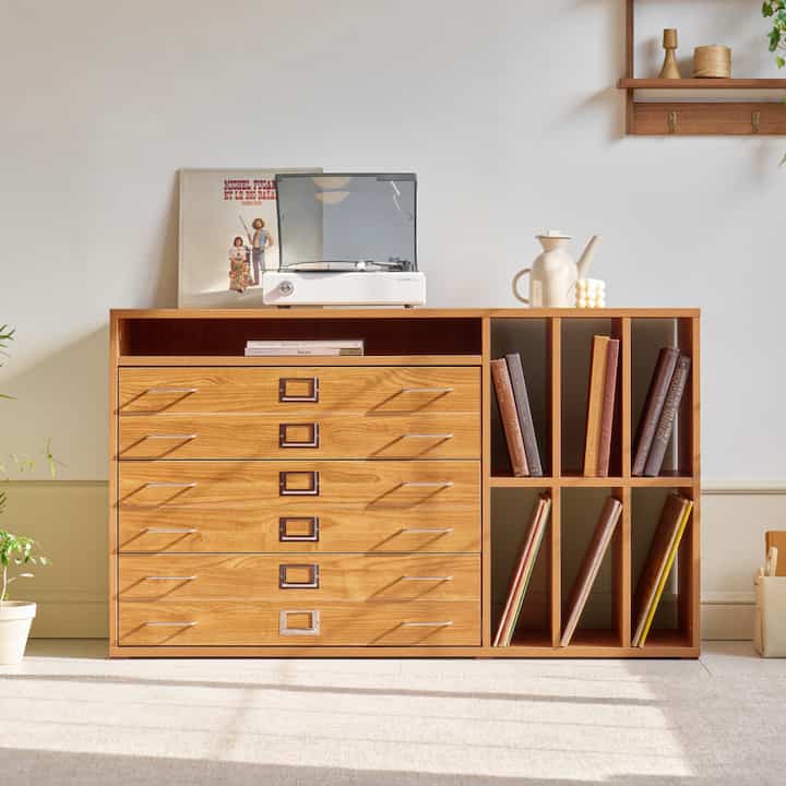 ON Lo-Fi 3段 書類ケース チェスト 120cm［2色］