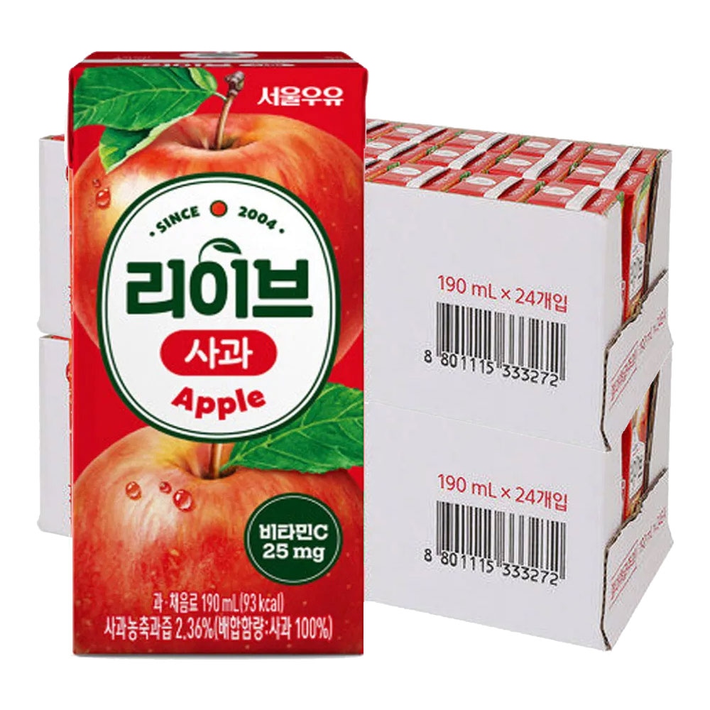 서울우유 리이브 사과 190mlx48개 가격 비교 서울우유 서울우유 리이브 사과 190mlx48개