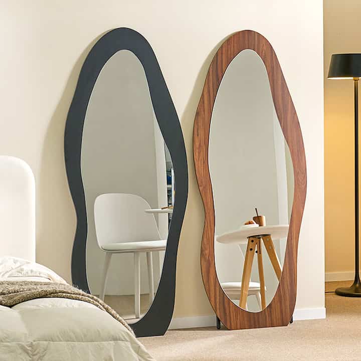 Loacker ウェーブミラー 全身鏡［2色］