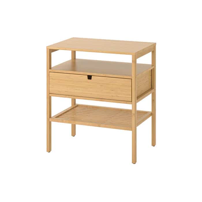 NORDKISA/ノールドシーサ ベッドサイドテーブル 竹60x40 cm