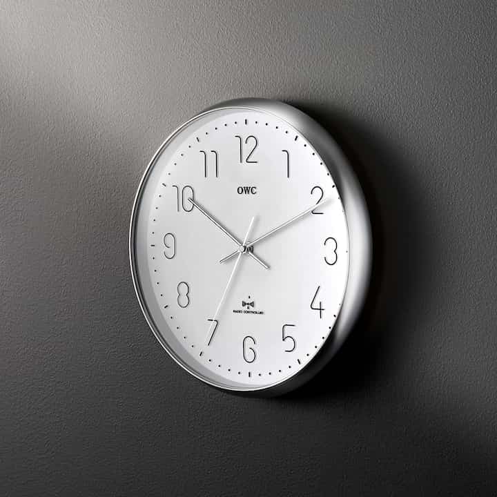 DEW RC 電波受信 壁がけ時計 OWA-1003［2色］