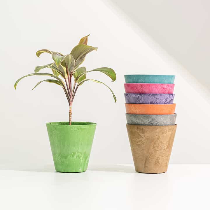 Artstone Round Claire プラスチック植木鉢［13色・7サイズ］