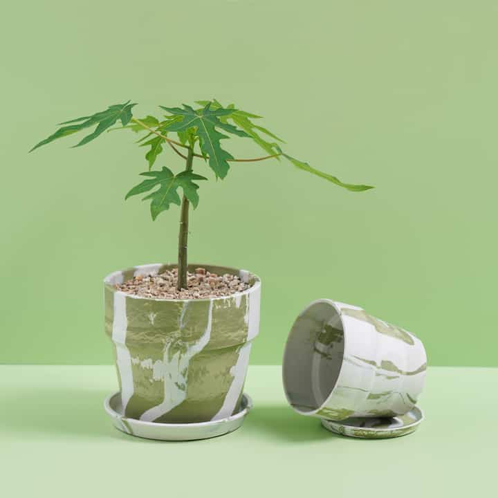 nua nua pot 植木鉢 Green tea Latte［2種・2サイズ］