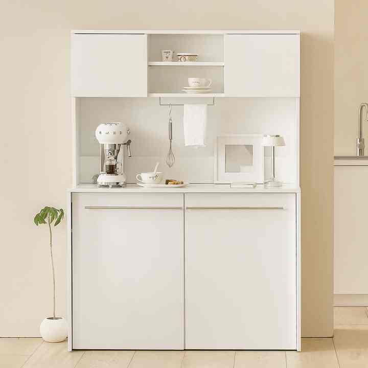 BONITA ハンドル キッチンキャビネットセット White