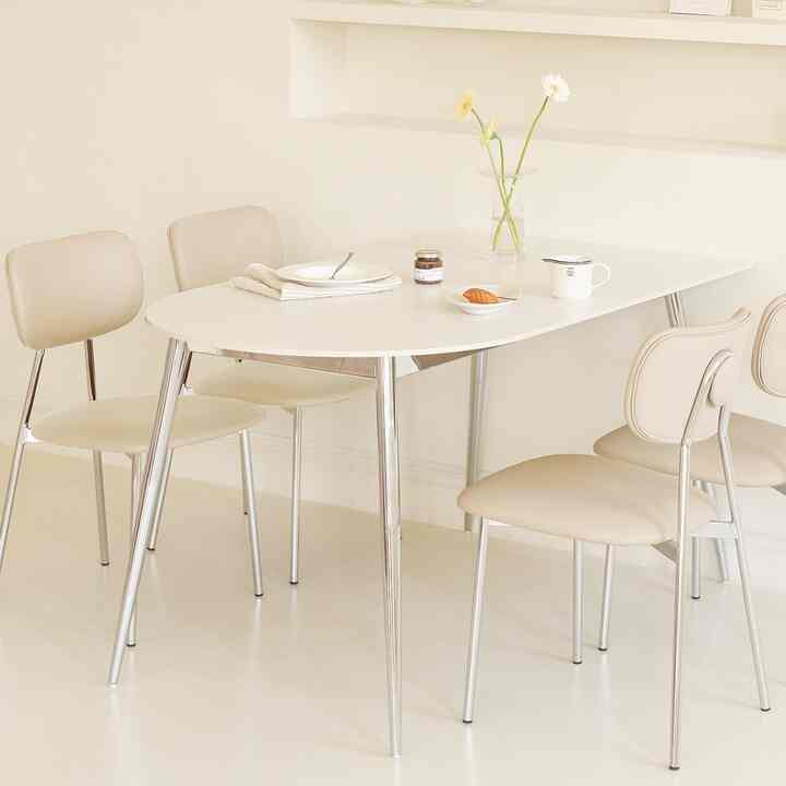 Liben 半楕円 ダイニングテーブル 140cm