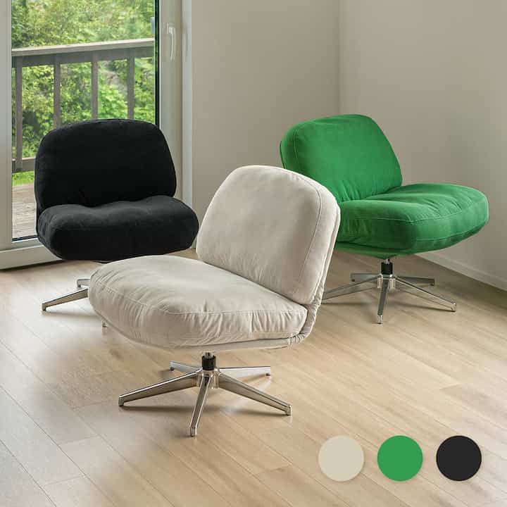 モダン可愛い回転椅子リビング化粧チェア［3色］