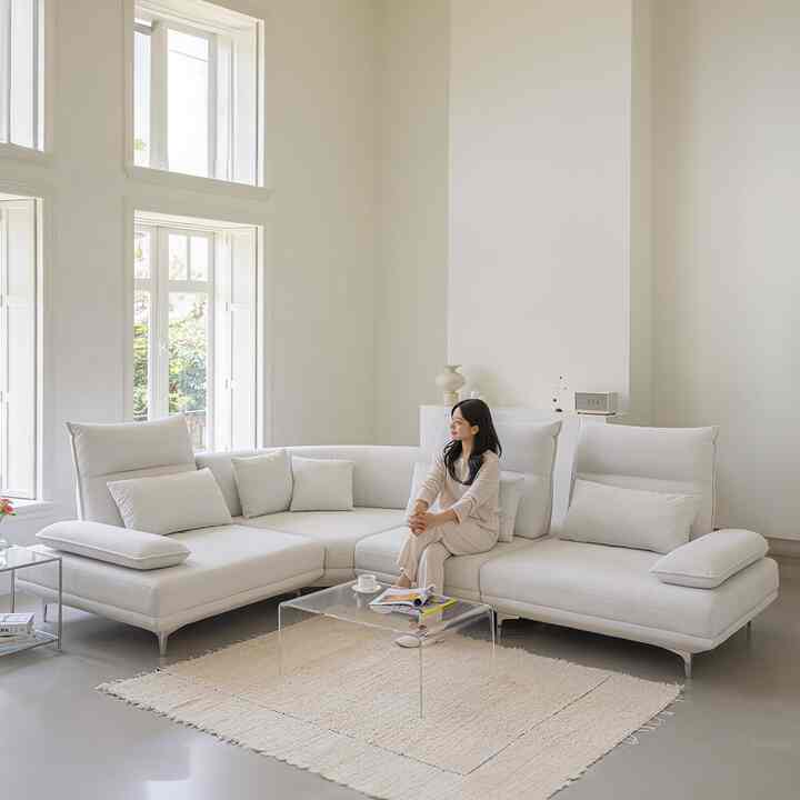 Amir ファブリック スイング 6人掛け ソファ