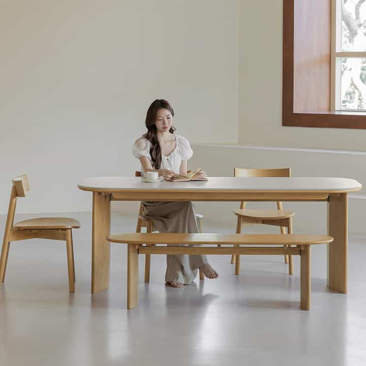 Denev セラミックダイニングテーブル 180cm［2色］