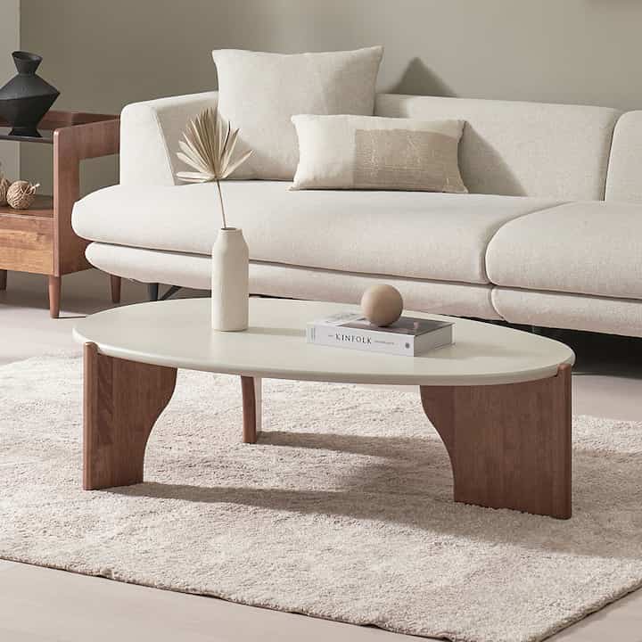 Oval Low-Profile Coffee Table