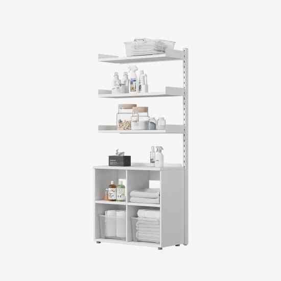 Plot オープン本棚 5段 80x40cm［2色］