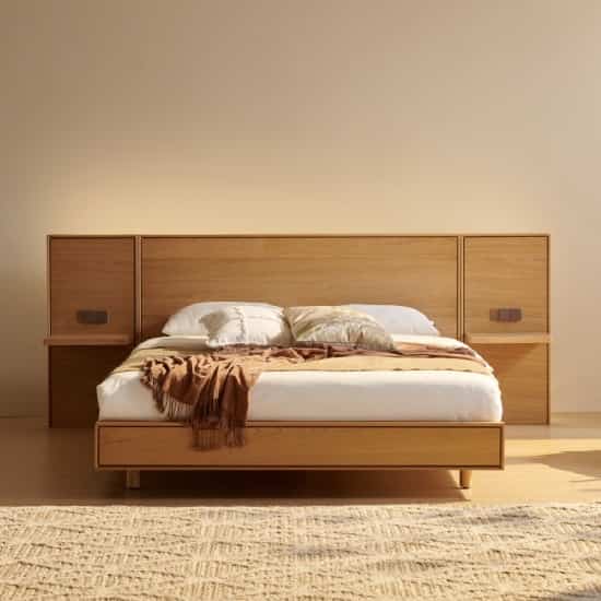 ネイブ 無垢材フローティングベッド［4サイズ］