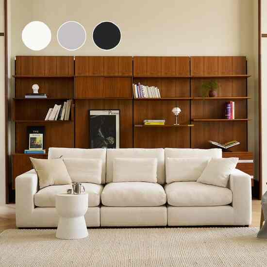 【Nuub】 DAILY GOOSE SIGNATURE ファブリックソファ 4人用［3色］