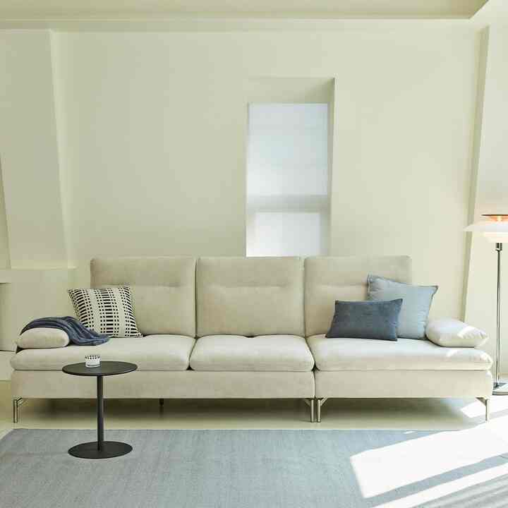 スウィブ エコクレア ファブリック スイング 4人掛けソファ［5色］